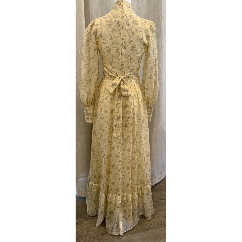 Vintage Gunne Sax Jessica XS Victorian Prairie Floral Lace Maxi Dress 26W - Picture 6 of 11